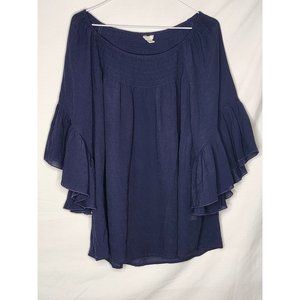 Est. 1946 Dark Blue Bell Sleeve‎ Blouse Size large